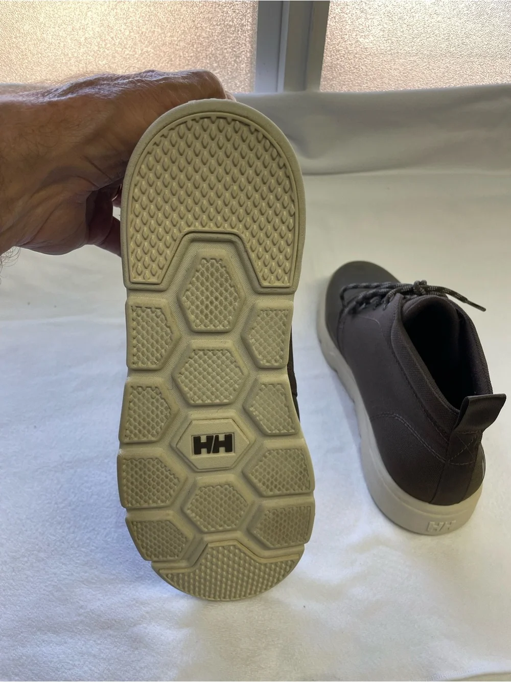 Helly Hansen Brown Chukka Boots with White Sole Leather